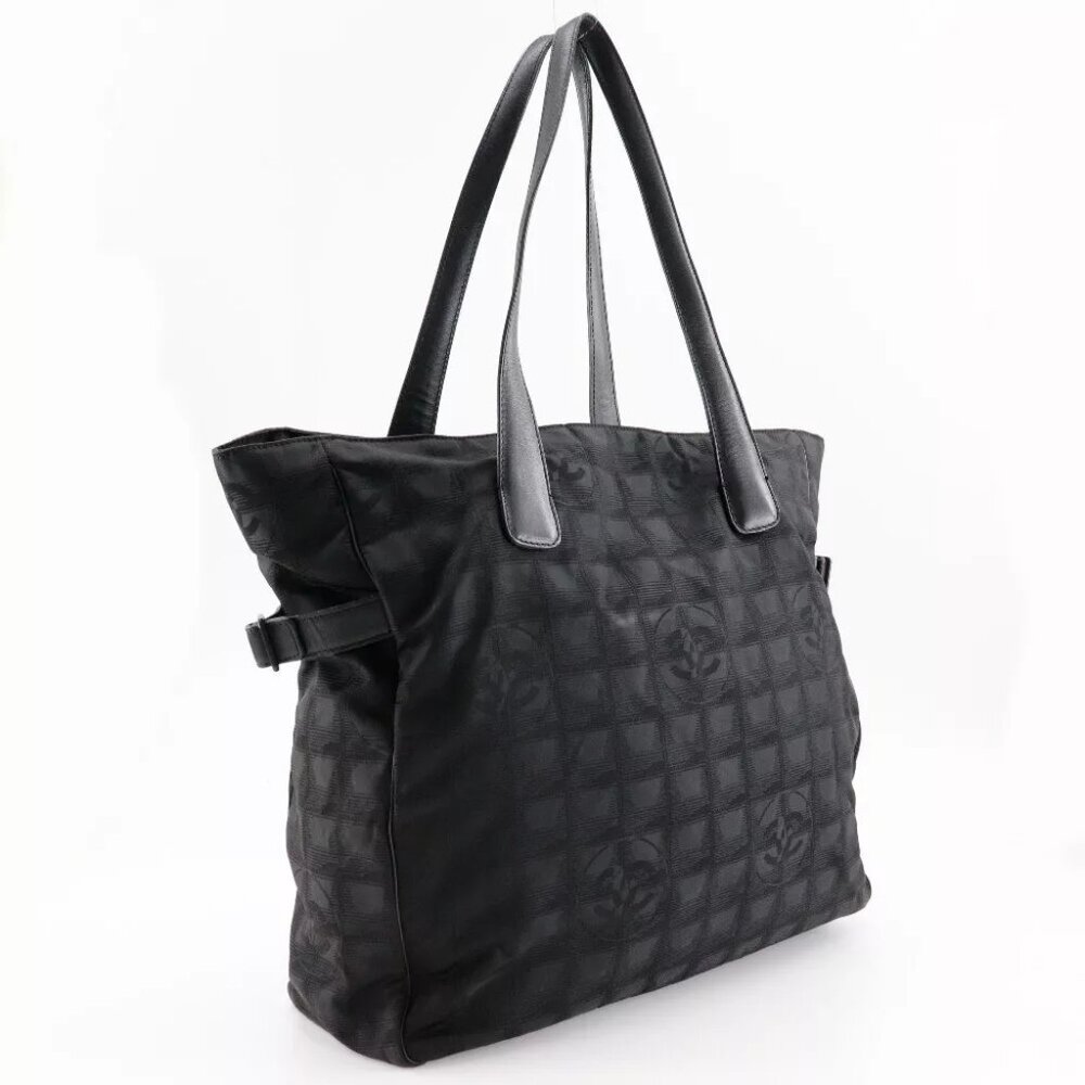 CHANEL Tote GM Tote Bag New travel line black Nylon canvas Women - Picture 3 of 12